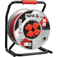 Carretes de cable YATO YT-8107 enrollacables 4 salidas AC 40 m