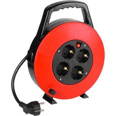 Vivanco Kabeltrommel indoor 7,5m schwarz/rot
