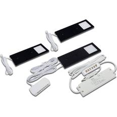 Bench Lighting Hera Eco-Pad F LED Under-Cabinet Lamp 3-Set 4000K Black Bench Lighting