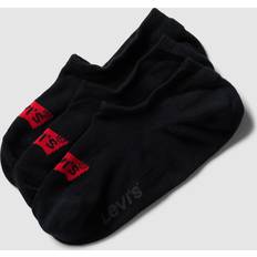 Levi's Men Socks Levi's Mens Pack High Rise Batwing Logo Sock in Black Fabric 9-11