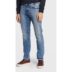 Petrol Russel Straight Stretch Jeans, Mid Rise