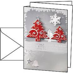 Noël Cartes & Invitations Sigel Christmas Card Three Trees cartes de voeux glacées enveloppes 10 carte(s)