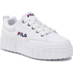 Platå Sneakers Fila Sandblast -joggesko, Hvit, Dame, Størrelse: