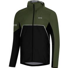 R7 Partial Gore-Tex Infinium Hooded Jacket - Black/Utility Green