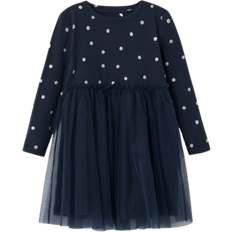 Name It Girl's Ofelia Dress - Dark Sapphire