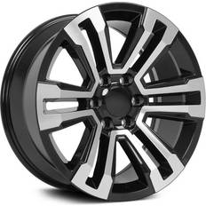 Car Rims OE Wheels LLC Black 20x9 6/139.7 ET24 CB78.1