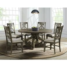 Dining Sets Picket House Furnishings Stanford Round Dining Set 60" 7