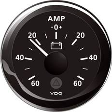 amp. Meter 60a, sort ø52mm