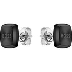 Men Earrings BOSS Jewellery Black Ion Plated Yann Earrings