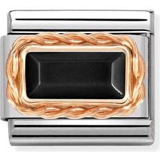 Agat Berlocker & Hängen Nomination Classic Rose Gold Buguette Stone Black Agate berlock 430512/02