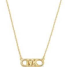 Michael Kors Women's 14ct Yellow Gold Plated Necklace, 38cm