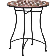 Marron Tables de Bistrot d'Extérieur vidaXL Table de Bistro Mosaïque Marron 60 cm Céramique