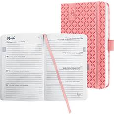 Roze Kalenders Sigel Weekagenda Flair A6 2024 Rose Pink Hardcover