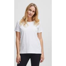 Fransa Zashoulder T-Shirt White-XXL