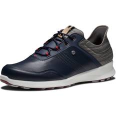 Beige - Schnürung Golfschuhe FootJoy Men's Stratos Golf Shoe, Navy/Grey