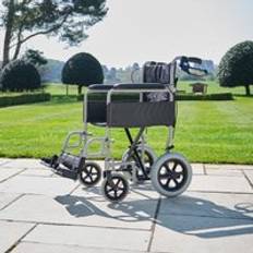 NRS Healthcare Transit-Lite Attendant Controlled Wheelchair Grey