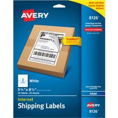 Office Supplies Avery Internet Shipping Labels TrueBlock Technology Permanent Adhesive 5-1/2"x8-1/2" 50pcs