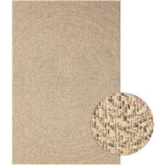 vidaXL Gulvtæppe jute-look indendørs Brun cm