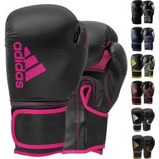 adidas Hybrid 80 Boxhandschuhe 6 oz Schwarz-Pink