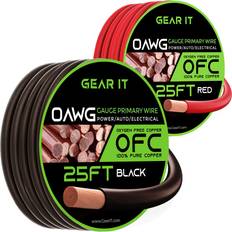 Cables GearIT 1/0 Gauge Wire 25ft Each- Wire