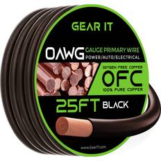 Cables GearIT 1/0 Gauge Wire Oxygen Free Copper OFC 25ft Translucent