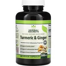 Naturel Supplements Beauty Secrets Secrets Turmeric & Ginger 500 180 pcs
