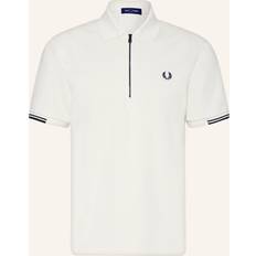 Fred Perry Zip Polo Sn33 White