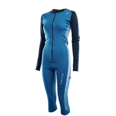 Aclima Nainen Alusasusetit Aclima WarmWool Overall 3/4 - Blue Sapphire/Navy Blazer/Azure Blue