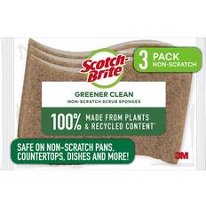 Scotch-Brite Greener Clean Natural Fiber Non-Scratch Scrub Sponge 3-pack