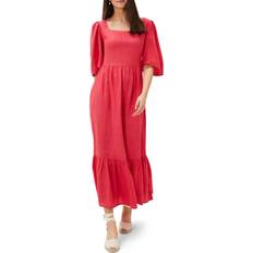 Phase Eight Emaline Linen Maxi Dress, Raspberry