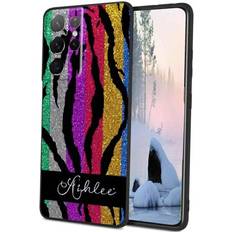 Purple Rings Celebration Gems Glittery-Colorful-Tiger-Stripe phone case for Samsung Galaxy S21 Ultra