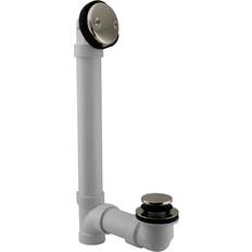 Waste Pipes Tip Toe Sch. 40 PVC Bath Waste with Two-Hole Elbow in Polished Nickel