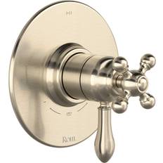 Room Thermostats Rohl TAC23W1LM Arcana Three Function Thermostatic Valve Trim Only with Satin Nickel