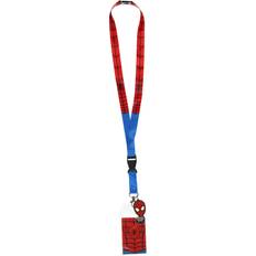 BioWorld Spider-Man Classic ID Lanyard Badge Holder - 1.5" Rubber Charm Pen