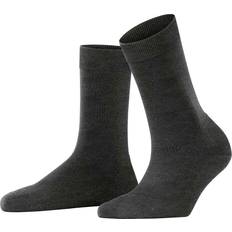 SockShop FALKE Dam Climate Wool hållbar Lyocell jungfru-ull förstärkt damstrumpor utan mönster andas miljövänliga par strumpor, grå anthra. Mel. 3117 37–38