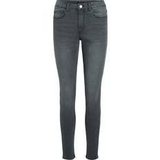 Vila Medelhög Midja Skinny Fit-jeans Grå