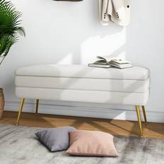 Benches Bed Bath & Beyond Modern Velvet Storage Bench