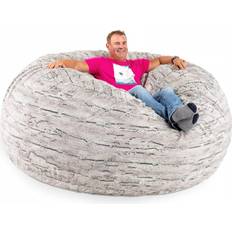 Faux fur bean bag Jaxx Giant Bean Bag Foot Stool