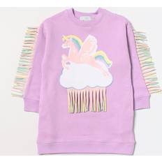Purple Dresses Children's Clothing Stella McCartney Kids Girls Lilac Unicorn Fringe Sweatshirt Dress Years