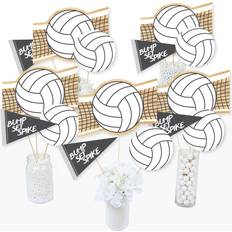 Birthdays Balloon Arches Big Dot of Happiness Bump, set, spike volleyball party centerpiece sticks table toppers 15 ct