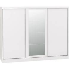 SECONIQUE Nevada White Gloss Wardrobe 243x194cm