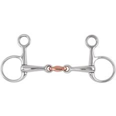 Shires Hanging Cheek Copper Lozenge Snaffle Bit Silver