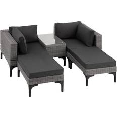 Garden & Outdoor Furniture tectake Rattan Outdoor Lounge Set