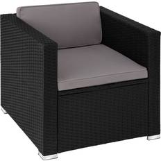 Rattan Garden Chairs tectake Rattan armchair Lignano Lounge Chair