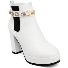 Ankle Boots Juicy Couture Women's Python Ankle Booties White- W White- W