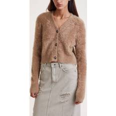 Acne Studios Koftor Acne Studios Kofta Fluffy V-Neck Camel