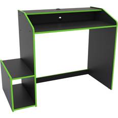 Monitor stand wood Polifurniture Legend Modern 45 Wood Gaming Desk with Monitor Stand Black Finish