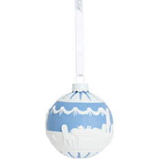 White Christmas Tree Ornaments Wedgwood Dressing Bauble Christmas Tree Ornament