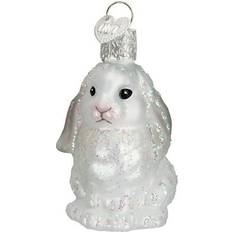 Grey Christmas Tree Ornaments Old World Christmas Ornaments White Baby Bunny Glass Blown Christmas Tree Ornament