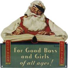 Christmas Decorations Northlight 12.5" Norman Rockwell 'No Christmas Problem Now' Tin Decoration